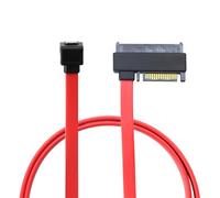 carotoe Cable de datos de almacenamiento interno SFF-8482 interfaz con conector hembra 7P de 0,5 m para servidores y computadoras industriales, uso y gestión organizada de la bahía de la unidad