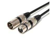 carotoe Cable XLR equilibrado, cable de micrófono macho a hembra de 3 pines para uso de mezclador de interfaz de estudio y configuración de ensayo, cable XLR profesional
