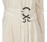 carotoe Cinturón medieval de cuerda trenzada para cosplay histórico y uso diario, juego de rol, eventos, reunión, cinturón para mujer, accesorios medievales, blanco, Talla única