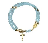 carotoe Colgante moderno de cruz con cuentas de oración, cadena de eslabones, joyería de moda, regalo de comunión, One Size, como se describe, como se describe