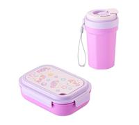 carotoe Contenedor de comida de múltiples secciones, apto para lavavajillas, caja Bentos para niños y adultos, uso en microondas, recipiente a prueba de fugas para preparaciones de comidas