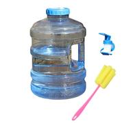 carotoe Cubo de agua transparente resistente que incluye espiga de boca ancha y cepillo de limpieza para camping, uso urgente, a prueba de derrames, depósitos de agua de boca ancha