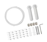 carotoe Cuerda de alambre de metal para cortina y 24 clips para colgar, sistemas seguros para colgar cuadros, diseño minimalista para sistemas de cortina de sala de estar