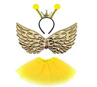 carotoe Diademas de ensueño Tutús alas de hadas fiesta de cumpleaños Halloween princesas cosplay suministros abejas disfraz mariquitas