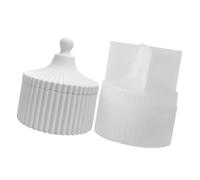 carotoe Forma de recipiente, molde acanalado de silicona, detalle de apertura esculpido, herramienta de fundición, contenedor de decoración de escritorio para yeso, jabón, tarro acanalado, forma de