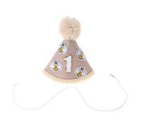 carotoe Gorro de primer cumpleaños para bebés, niñas y niños, cómodo sombrero de fiesta de ducha, gran accesorio para fotos para un día especial