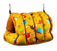 carotoe Hamaca colgante de terciopelo para pájaros, jaula para pájaros, cama escondida, columpio cálido, jaula pequeña para mascotas, juego de hamaca para animales