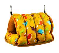 carotoe Hamaca colgante de terciopelo para pájaros, jaula para pájaros, cama escondida, columpio cálido, jaula pequeña para mascotas, juego de hamaca para animales