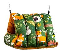 carotoe Hamaca colgante de terciopelo para pájaros, jaula para pájaros, cama escondida, columpio cálido, jaula pequeña para mascotas, juego de hamaca para animales