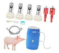 carotoe Juego de 5 tetinas resistentes para beber animales con tubo de PVC para una gestión eficaz del agua de granja, fácil de instalar