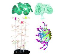 carotoe Juego de plantas decorativas de corales, hermosos acuarios, paisajes, plantas de agua submarina, mejora el hogar o acuarios, decoración del mundo submarino