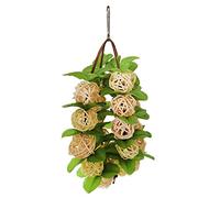 carotoe Juguete para pájaros, bolas de ratán para mascotas, juguetes de mimbre para animales pequeños, accesorios de jaula para periquitos, cacatúas, bolas de pájaros, juguetes para periquitos