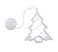 carotoe Lámpara LED colgante con ventosa de Navidad, funciona con pilas, adorno para decoración de fondo de festival de Año Nuevo, regalo de Navidad, luces colgantes al aire libre