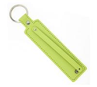 carotoe Llavero redondo de piel sintética brillante y colorido llavero de piel sintética para la cintura, llavero de metal único, 14 colores