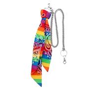 carotoe Moda Rainbow Hip Hop Llavero Pantalones Cadena Moda Rainbow Hip Hop Bandana Pantalones Cadena Metal Pantalones Cadena