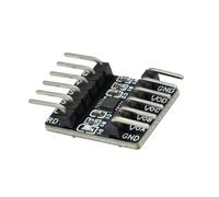 carotoe Módulo convertidor de PCB negro compacto MCP4728 de 12 bits I2C con pines de alimentación y canal etiquetados para proyectos, plan, convertidores digitales a analógicos