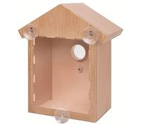 carotoe Nido de pájaros para criar nidos para incubar casa con ventosas de perca, fácil montaje en ventana y puerta, caja de anidación de pájaros