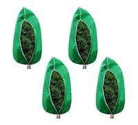 carotoe Paquete de 4 fundas gruesas aislantes para las heladas de invierno, diseño transpirable, fácil instalación, protectores de plantas verdes para jardines