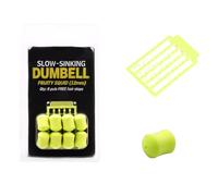 carotoe Paquete de 8 cebos de pesca de goma perfumada de hundimiento lento para mejorar la durabilidad en aguas dulces señuelos de pesca perfumados naturales