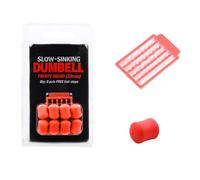 carotoe Paquete de 8 cebos de pesca de goma perfumada de hundimiento lento para mejorar la durabilidad en aguas dulces señuelos de pesca perfumados naturales