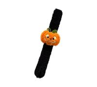 carotoe Pulsera de fiesta de Halloween, bonita pulsera de forro polar, manifestación, calabaza, bruja, diseños para mujeres y niños, accesorios de disfraz de forro polar para fiestas, One Size, como
