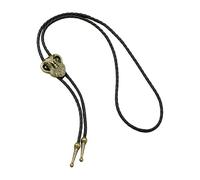 carotoe Retro Styles - Collar con dije de cabeza de cabra, longitud ajustable, cordón de poliuretano, cadena de clavícula, unisex, joyería de moda, cadena de cordón de poliuretano ajustable, One Size