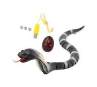 carotoe Serpiente controlada dinámica con lengua retráctil y cola que se mueve para incidentes de Halloween, fiesta, truco de serpiente