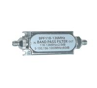 carotoe SMA BPF118 BPF118-136MHz - Filtro de paso de banda de metal de fácil conexión para banda de frecuencia de aire aeronáutica