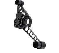 carotoe Soporte de guía de cadena de aleación de aluminio con extremos de rodillo para bicicleta, necesidades de estabilidad, uso de guía de cadena de bicicleta, soporte de tren de transmisión, tensor