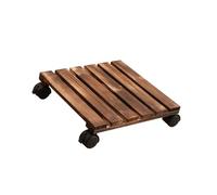 carotoe Soporte de madera para plantas con rodillo resistente con ruedas, rodillo fuerte, accesorios de jardinería en casa
