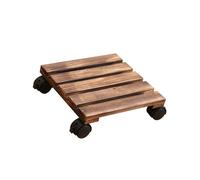carotoe Soporte de madera para plantas con rodillo resistente con ruedas, rodillo fuerte, accesorios de jardinería en casa
