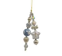 carotoe Sweet Cool - Colgante para teléfono celular, diseño de estrella y flor, correa de cadena para teléfono celular, adorno de moda para niña, joyería para mujer