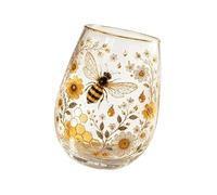 carotoe Taza de vidrio ornamental de 14 onzas de capacidad, funciona tanto para té caliente como para bebidas refrigeradas, taza de café de vidrio condensado