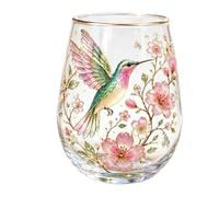 carotoe Taza de vidrio ornamental de 14 onzas de capacidad, funciona tanto para té caliente como para bebidas refrigeradas, taza de café de vidrio condensado