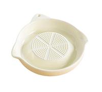 carotoe Trituradora de ajo de cerámica para hacer pastas, puré de jengibre, rallador manual, seguro para la preparación de alimentos en hogares, cocinas, molinillo de jengibre