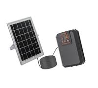 carotoe Unidad de aireación activada por luz de conexión para hábitat de agua, suministro de energía de 2600 mAh, salida de oxígeno cambiable, diseño silencioso, ventilador de ventilación solar