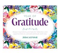 Carousel Calendars, Calendario de escritorio Year of Gratitude 2026, 12 x 12 pulgadas, calendario de 16 meses con encuadernación grapada