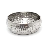 Carousel Home Tazón de cocina de metal plateado con estilo de 15 cm | Plato redondo de acero inoxidable con detalles martillados | Cuenco para aperitivos, Cuenco Llaves