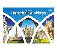 Carousel Worldwide Cathedrals and Abbeys - Calendario de pared 2027, formato A5, calendario mensual de 12 meses, fotografía de catedral y abadía a todo color