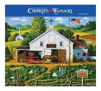 Carousel Worldwide Charles Wysocki Americana - Calendario de pared grande 2027, calendario de 16 meses, obra de arte clásica americana, calendario mensual de pared para el hogar u oficina, 14 x 12