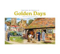 Carousel Worldwide Golden Days Trevor Mitchell - Calendario de pared 2027, formato A4, calendario mensual de 12 meses, obra de arte nostálgica a todo color