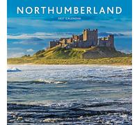 Carousel Worldwide Northumberland - Calendario de pared cuadrado 2027, calendario de 12 meses, paisajes costeros y rurales