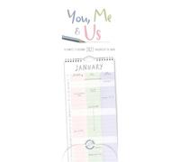 Carousel Worldwide - Planificador de pared delgado 2027 You, Me and Us