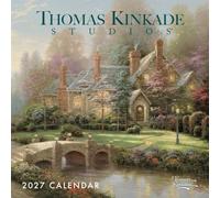 Carousel Worldwide Thomas Kinkade Studios 2027 - Mini calendario de pared, calendario de 12 meses, arte clásico y pinturas