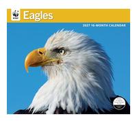 Carousel Worldwide WWF Eagles - Calendario de pared grande 2027, calendario de 16 meses, potente fotografía de águila, calendario de pared mensual, 14 x 12 pulgadas, regalo