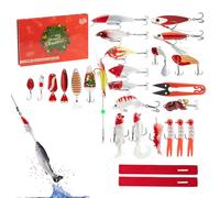 Carp Bait for Fishing, Bass Catfish Lure Kit, Christmas Sequin Swimbaits, 34,7 x 22,3 cm, Artificial Multi-Species, Pike, Perch, Walleye, Lake, Río, Shore, Boat, Inshore Anglers