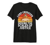 Carp Crusader Buscando la balanza de la Justicia Pesca de la Carpa Camiseta Premium