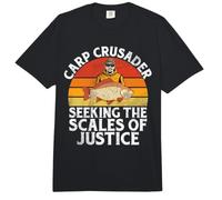 Carp Crusader Buscando la balanza de la Justicia Pesca de la Carpa Comfort Colors Adult Heavyweight T-Shirt