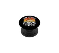 Carp Crusader Buscando la balanza de la Justicia Pesca de la Carpa PopSockets PopGrip Adhesivo