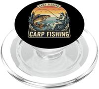 Carp Fishing Motivo de Carpa Vintage Tu Suerte Pescando PopSockets PopGrip para MagSafe